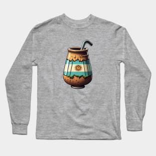 Yerba Mate Argentina Flag Long Sleeve T-Shirt